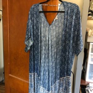NWOT Blue Bohemian Design Shall Duster